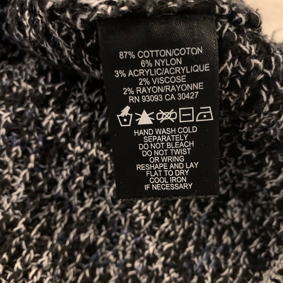 Nic + Zoe Black White Tweed Fringe Chunky Sweater - Picture 5 of 8